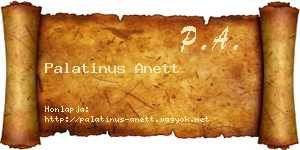 Palatinus Anett névjegykártya
