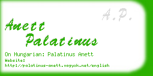 anett palatinus business card